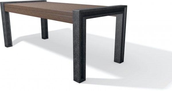Tisch BADEN, schwarz-braun, 1.95 m lang, 90 cm breit, 80 cm hoch