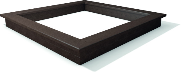 Sandkasten REH 3, braun, 400 cm lang, 400 cm breit, 31 cm hoch