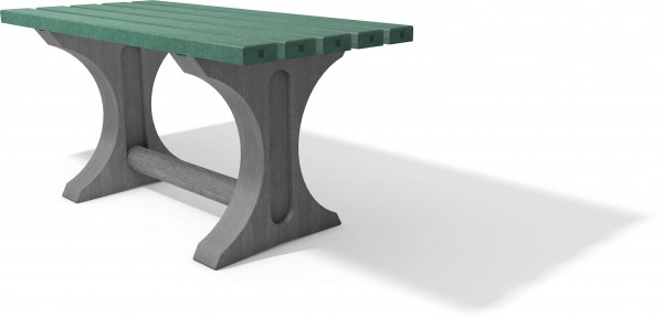 Tisch LENZBURG, grau-grün, 2.00 m lang, 70 cm breit, 75 cm hoch