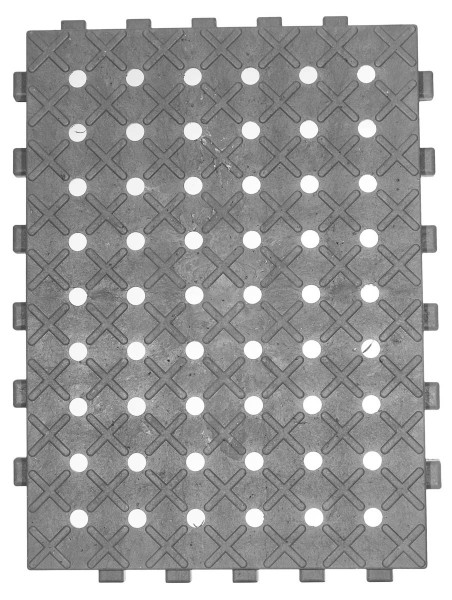 Bodenschutzmatte CENTURION aus PVC-Recyklat, 74 x 54 cm (ca. 0.40 m²), 55 mm hoch