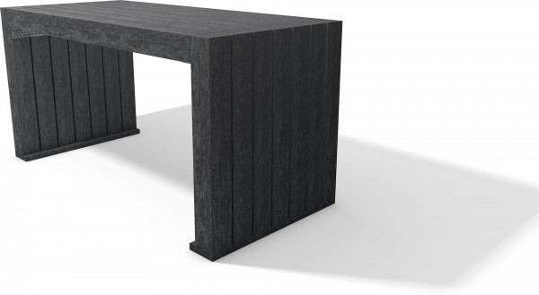 Tisch AARAU, schwarz, 150 cm lang, 67 cm breit, 75 cm hoch