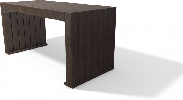 Tisch AARAU, schwarz-braun, 150 cm lang, 67 cm breit, 75 cm hoch